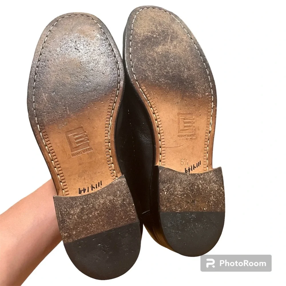 David Eden Alligator Tassel Loafers Black Size 6.5